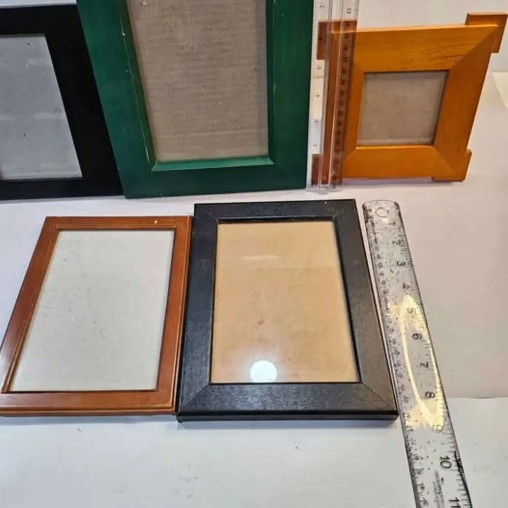 Set of 5 Assorted Wooden Picture Frames